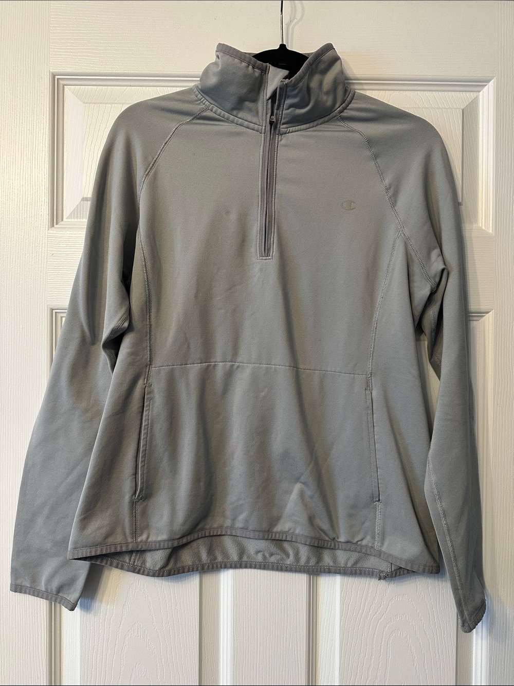 Champion Light Grey Half-Zip Pullover